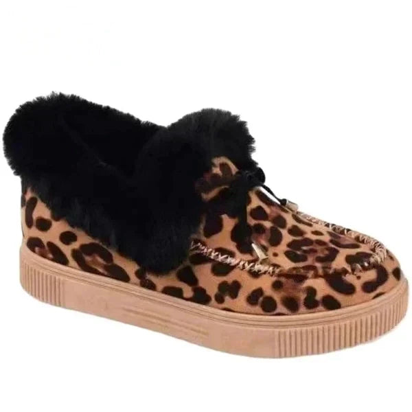 Amina - Dameslaarzen rond hoofd dikke zool Orthopedische steunzool dikke warme katoenen schoenen