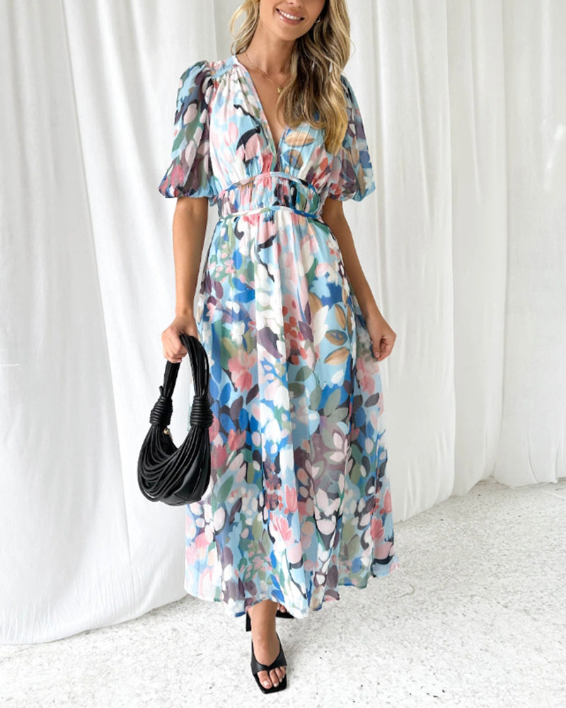 Sharona™ - Elegant Gebloemde Jurk
