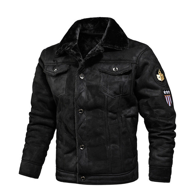 Damari - heren winterheld leren jas