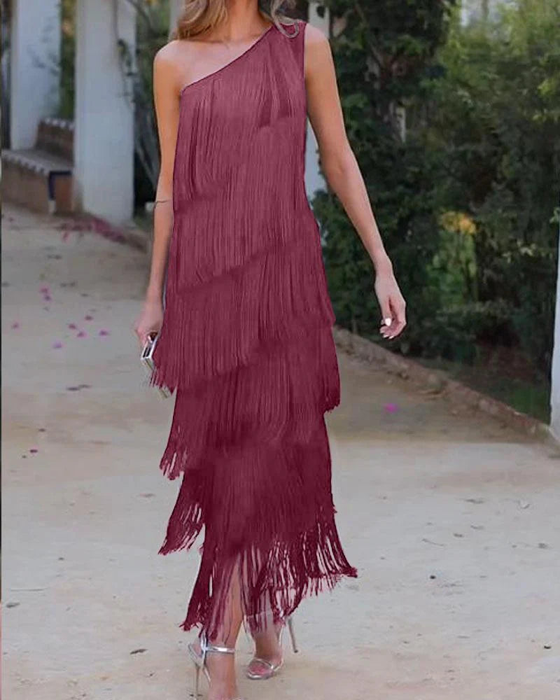 Zoe - Elegante jurk met franjes