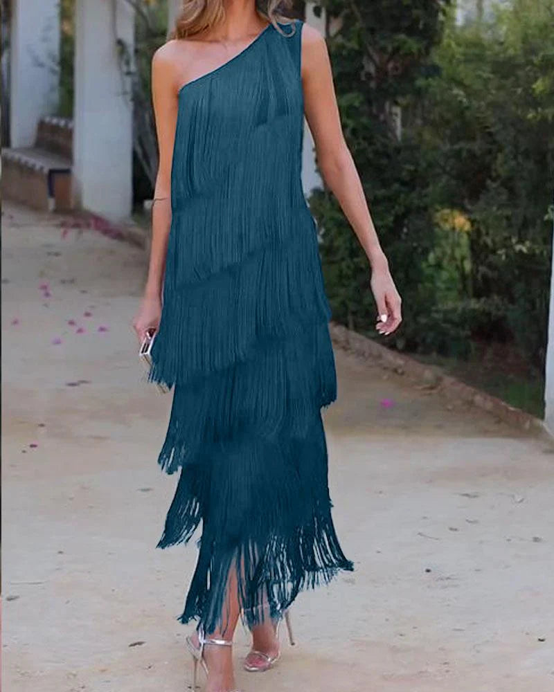 Zoe - Elegante jurk met franjes