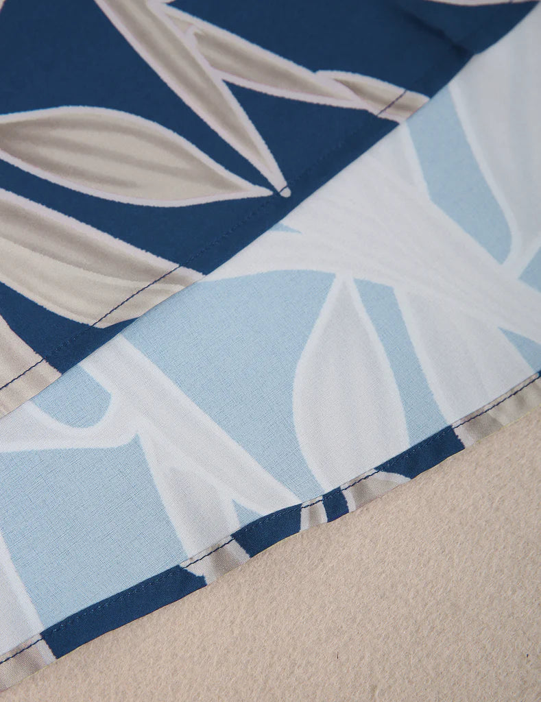 Kobalt Blauwe Koude Schouder Geplooide V-Hals Zomer Maxi Dress