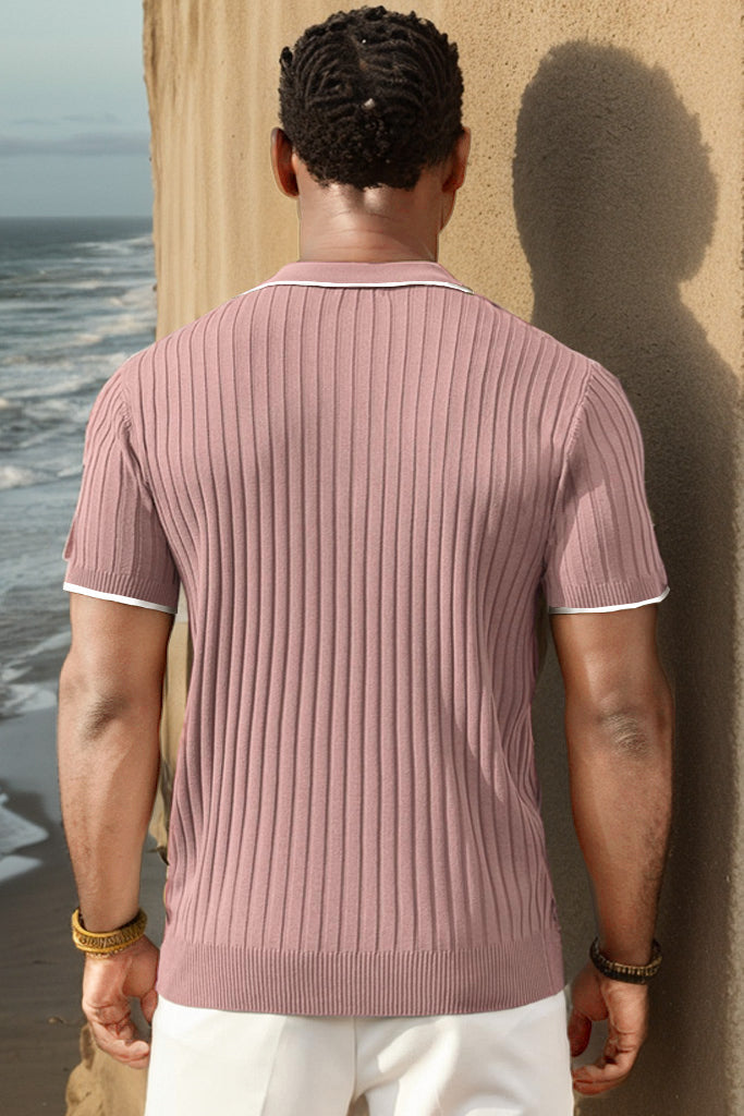 Finnian - Ribgebreid Poloshirt