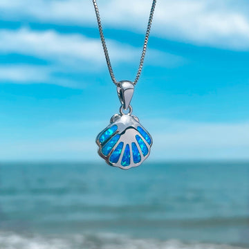 Opaal schelp ketting