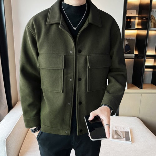 Lawson - Wollen Casual Warme Herfst Jas Voor Mannen