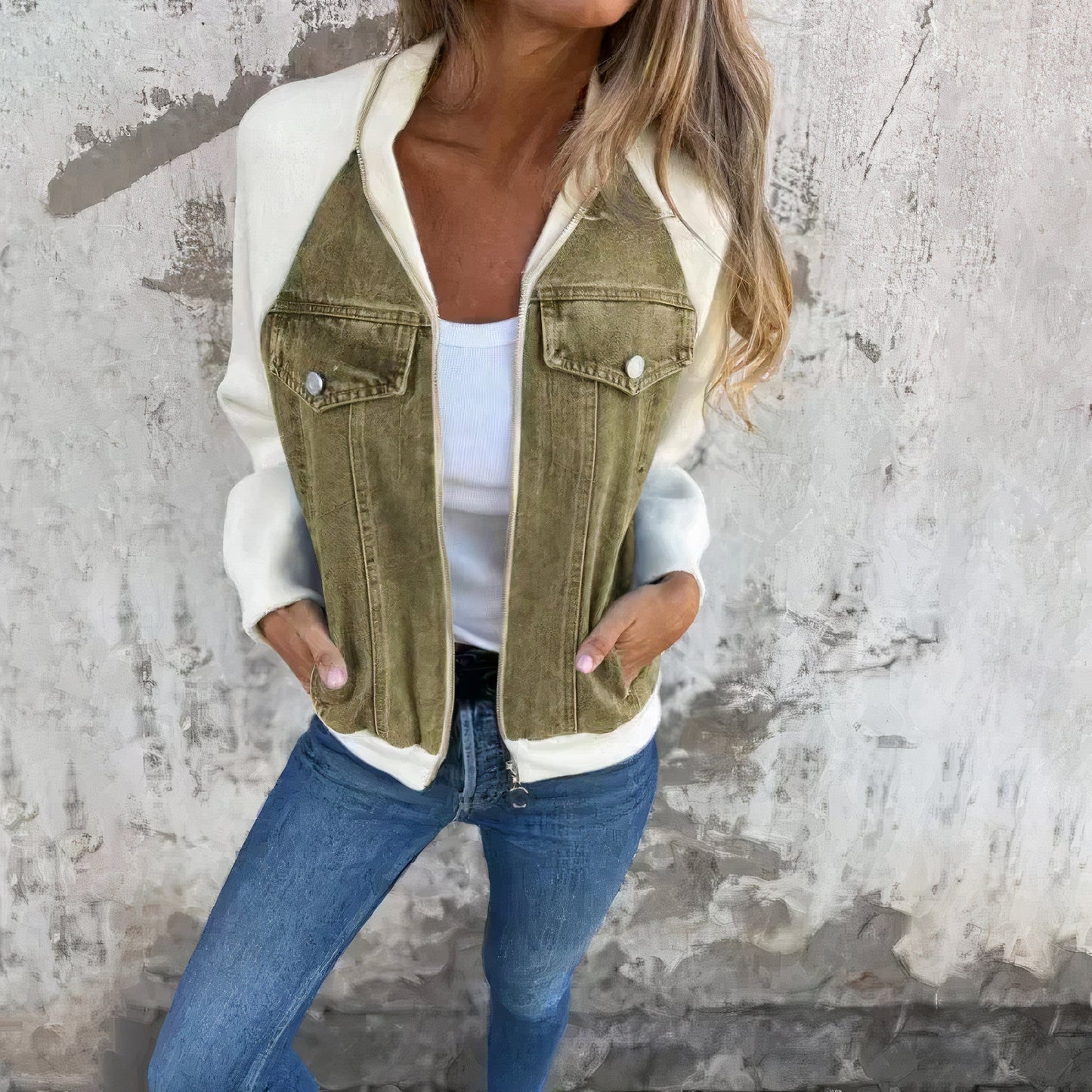 Denim bomberjas vrouwen - Judit