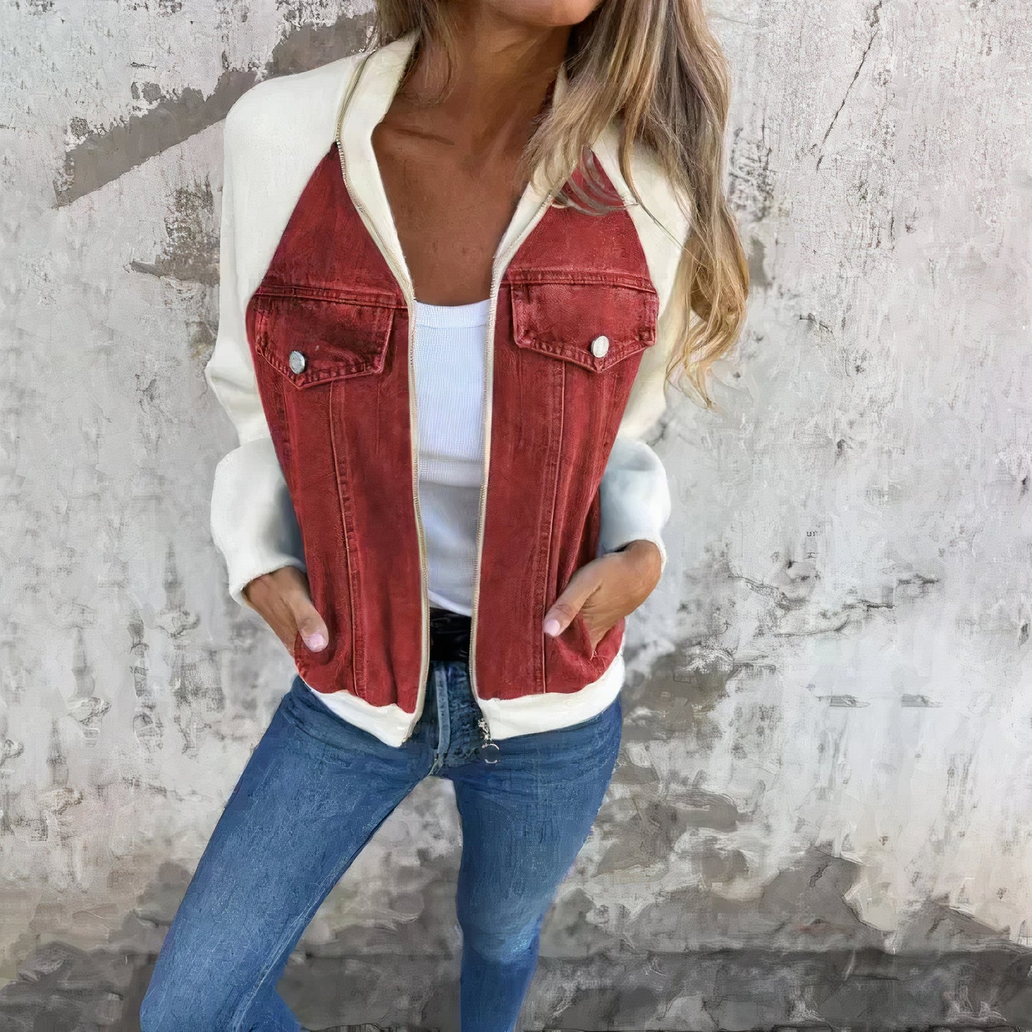 Denim bomberjas vrouwen - Judit