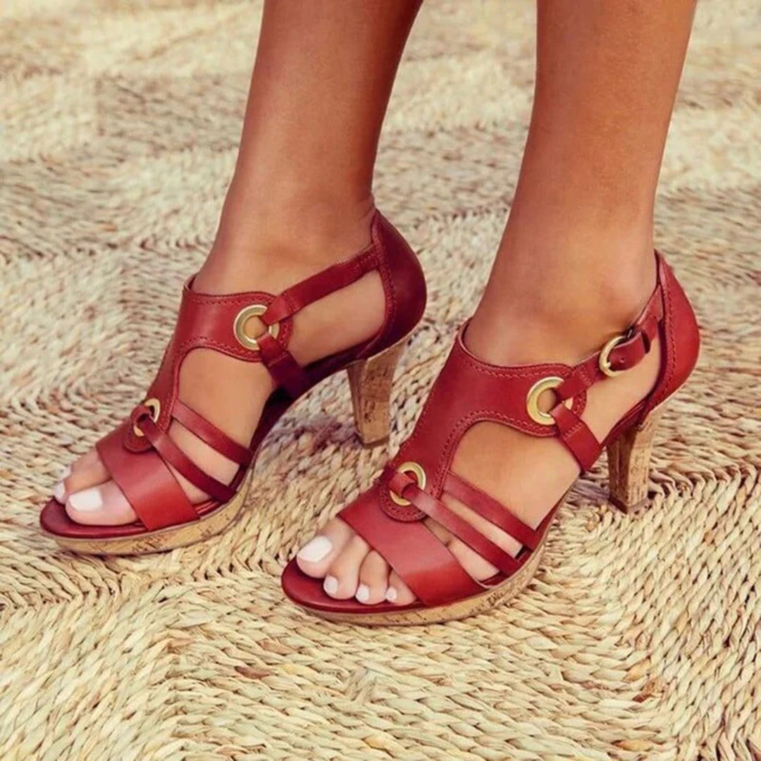 Aaliyah - comfortabele hoge hakken sandalen
