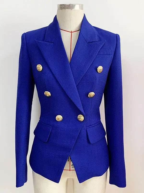 Asa- Klassieke Slim-Fit Dubbellaagse Blazer voor Dames
