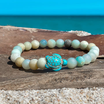Zeeschildpad stenen armband