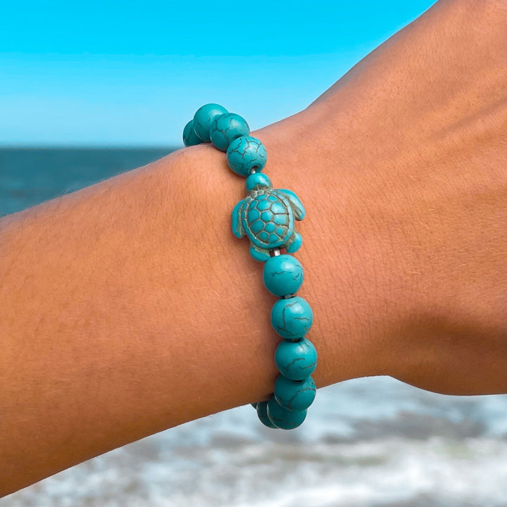 Zeeschildpad stenen armband
