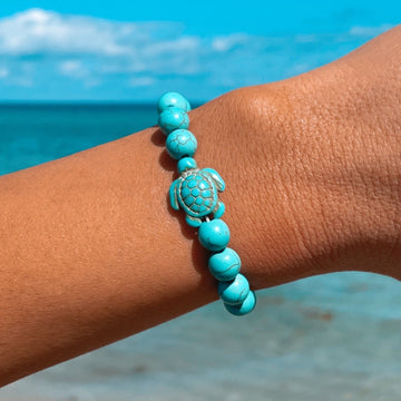 Zeeschildpad stenen armband