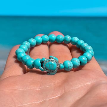 Zeeschildpad stenen armband
