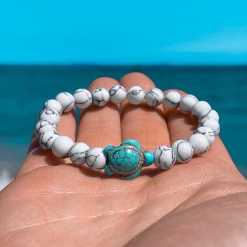 Zeeschildpad stenen armband