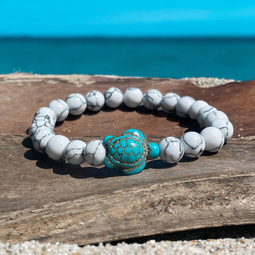 Zeeschildpad stenen armband