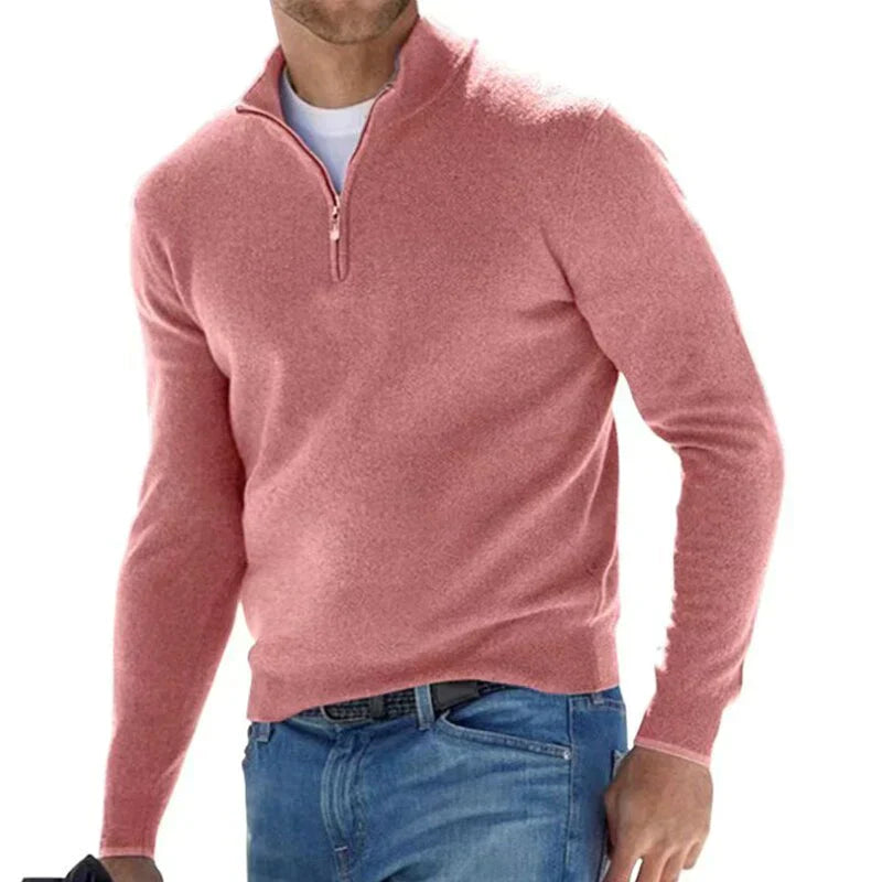Tom Polo - stijlvolle trui met rits voor heren (Italiaans design)