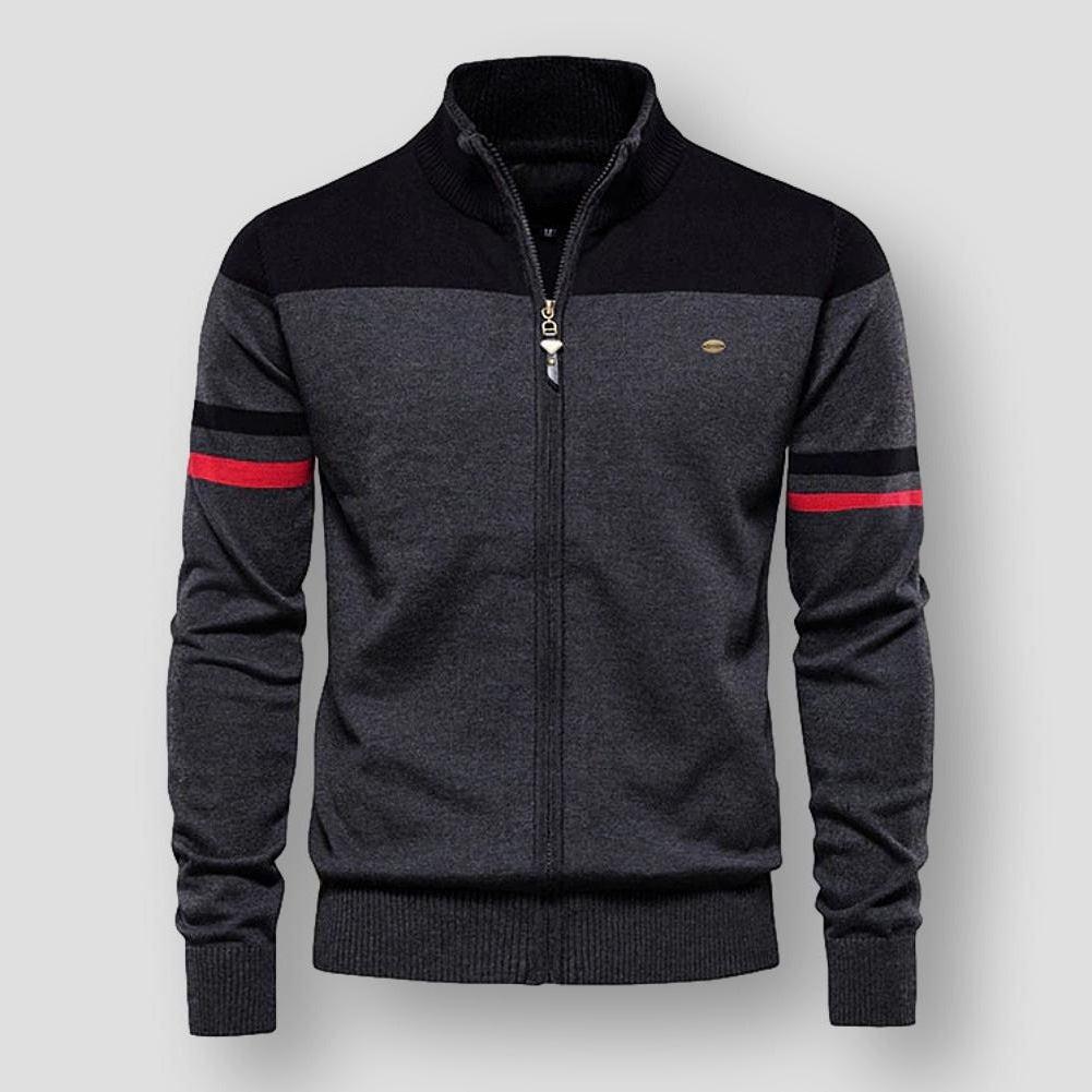 Elliott | Gebreid vest met rits en lange mouwen