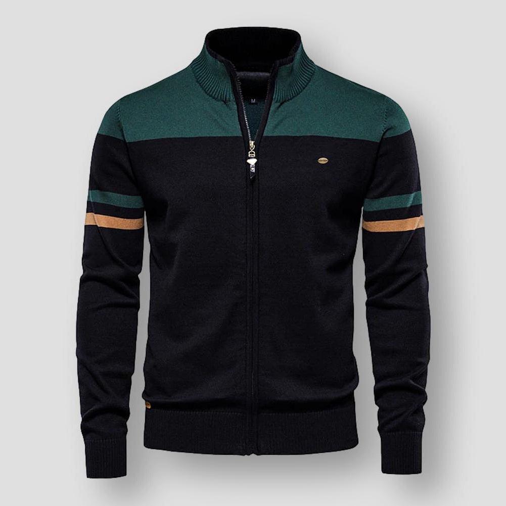Elliott | Gebreid vest met rits en lange mouwen