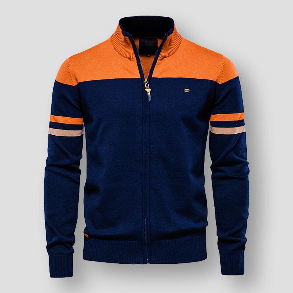Elliott | Gebreid vest met rits en lange mouwen