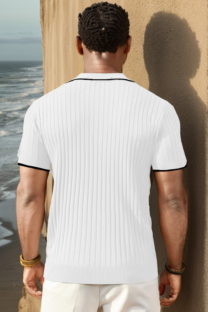Finnian - Ribgebreid Poloshirt