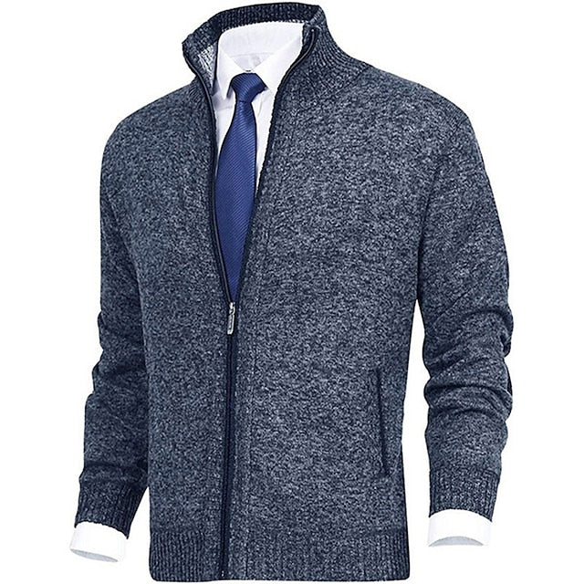 POLO - stijlvolle gebreide trui met rits voor heren (Italiaans design)