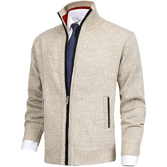 POLO - stijlvolle gebreide trui met rits voor heren (Italiaans design)