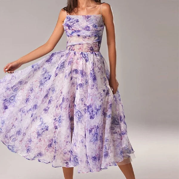 Elegante hangmatjurk met print