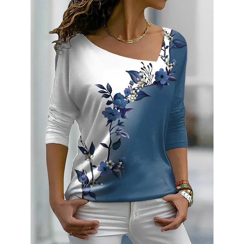 Artistiek T-shirt in contrasterende kleuren