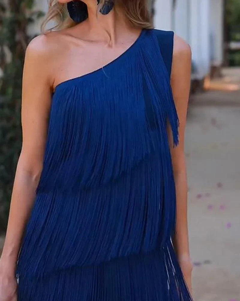 Zoe - Elegante jurk met franjes