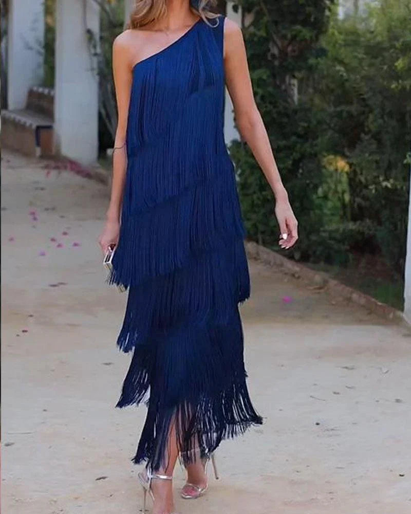 Zoe - Elegante jurk met franjes