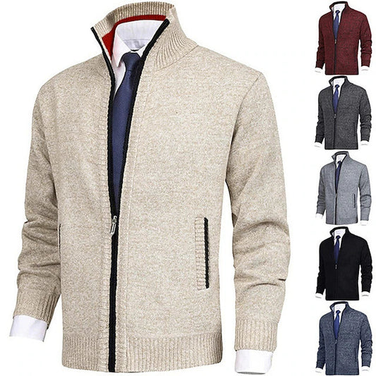 POLO - stijlvolle gebreide trui met rits voor heren (Italiaans design)