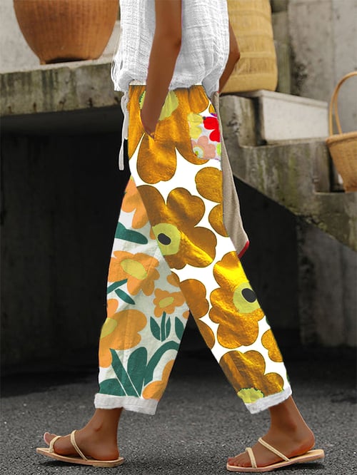 Vrijetijdsbroek Met Print Voor Dames