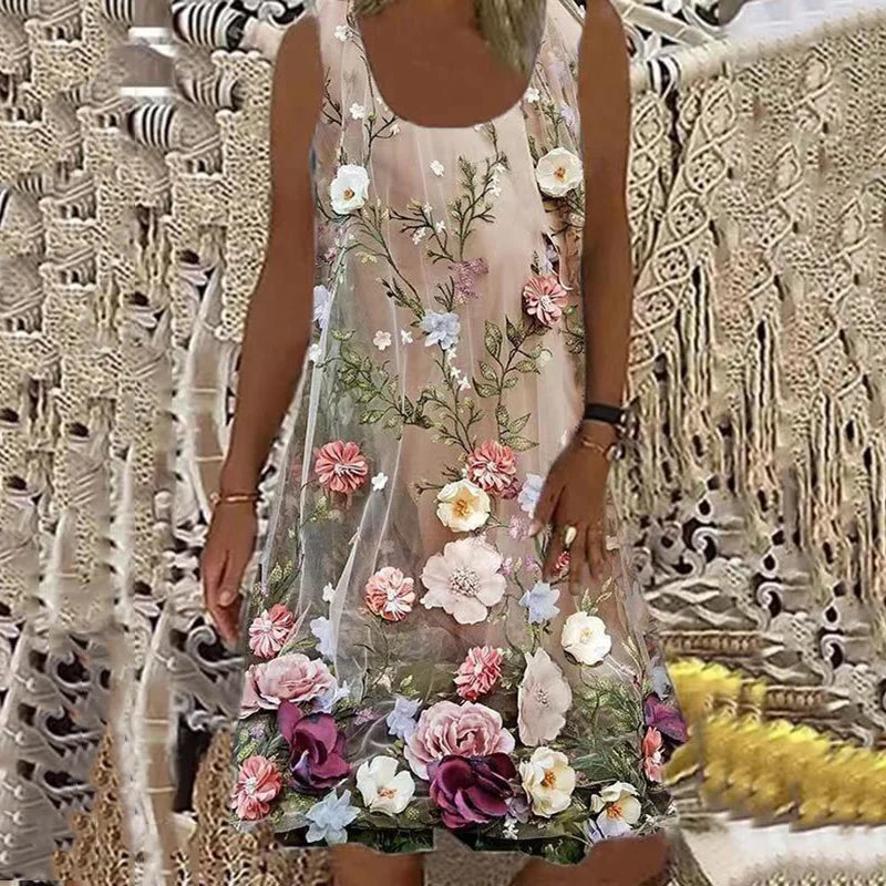 Witte Jurk Elegante Vrouwen Avond Feestjurken Zomer Dames Mouwloos Ruches Bloemen Sexy Holle Out Lace Mini Jurken (Kleur: Witte Jurk, Maat: XL Witte Jurk Elegante Vrouwen Avond Feestjurken Zomer Dames Mouwloos Ruches Bloemen Sexy Holle Out Lace Mini Jurken (Kleur: Witte Jurk, Maat: XL