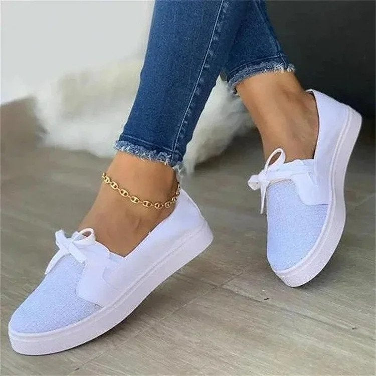 Platte Damessneakers Met Steunzool