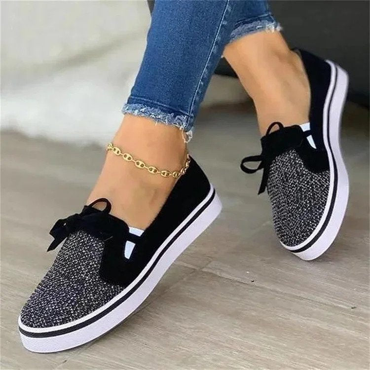 Platte Damessneakers Met Steunzool
