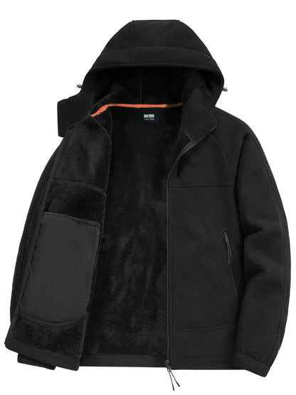 Frenkie - Heren Winterjas - Dubbelzijdige Warme Hooded Plush Coat