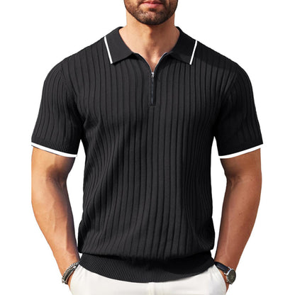 Finnian - Ribgebreid Poloshirt