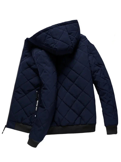 Ron - Warme Winterjas voor Heren - Fleece Winddichte Jas met Capuchon en Rits