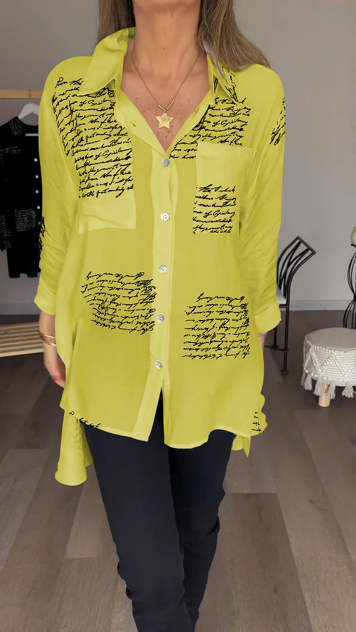 Corinne™ | Comfortabel shirt met letterprint