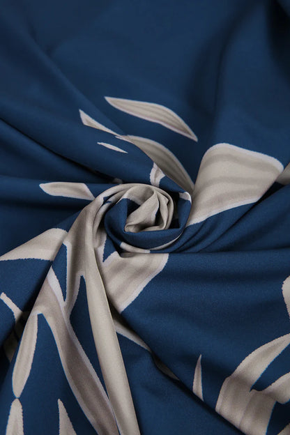 Kobalt Blauwe Koude Schouder Geplooide V-Hals Zomer Maxi Dress