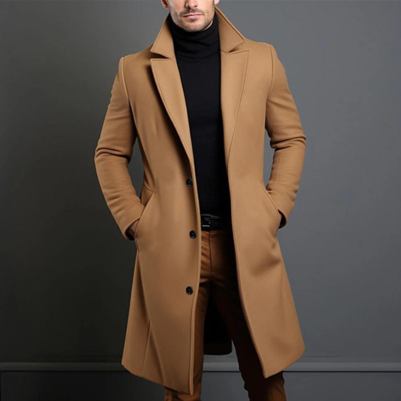 Kevin -  Lange Lente Trenchcoat voor Heren