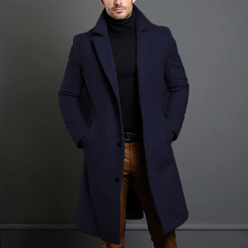 Elijah - Lange, casual trenchcoat voor heren