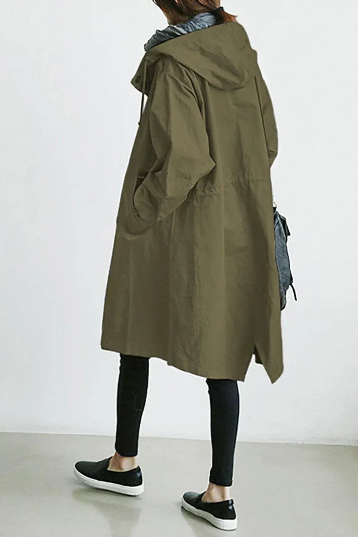 Waterdichte trenchcoat met capuchon helena