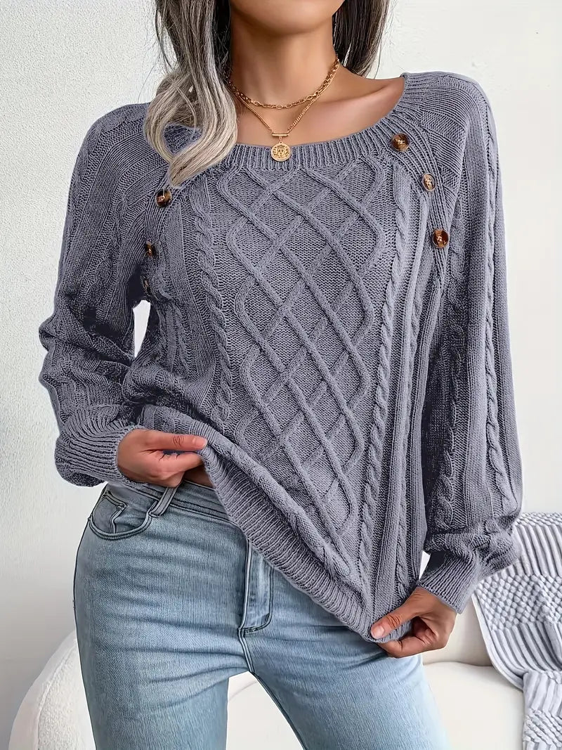 Acrylic Knit Comfort Pullover