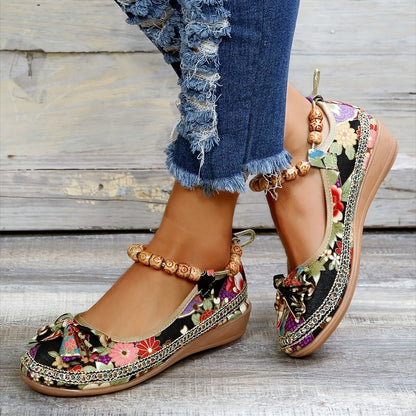 Chaussures confortables pour femmes avec imprimé floral