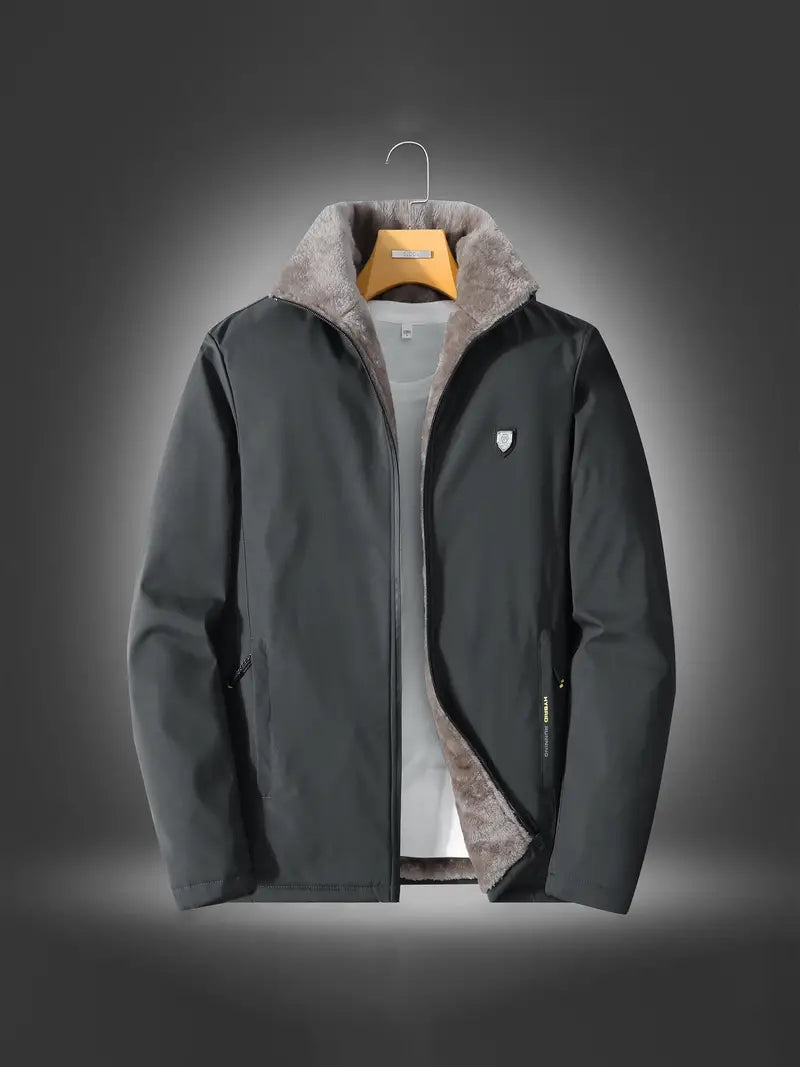 Flin - Warme Winterjas voor Heren - Casual Fleece Jas met Opstaande Kraag