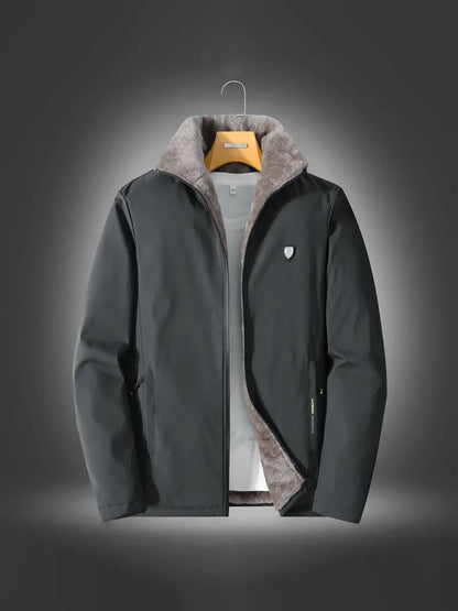 Flin - Warme Winterjas voor Heren - Casual Fleece Jas met Opstaande Kraag