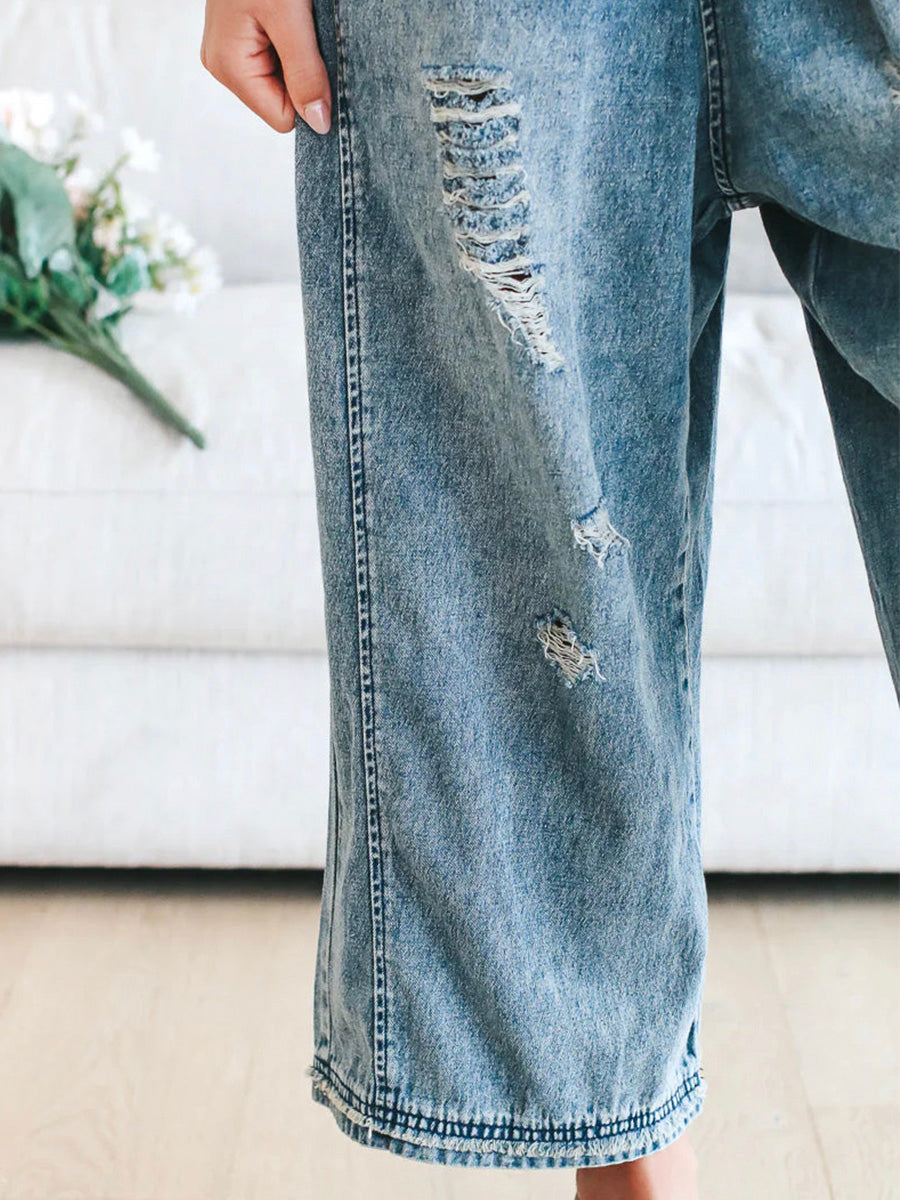 Sunsecrets™ - Aansluitende denim broek