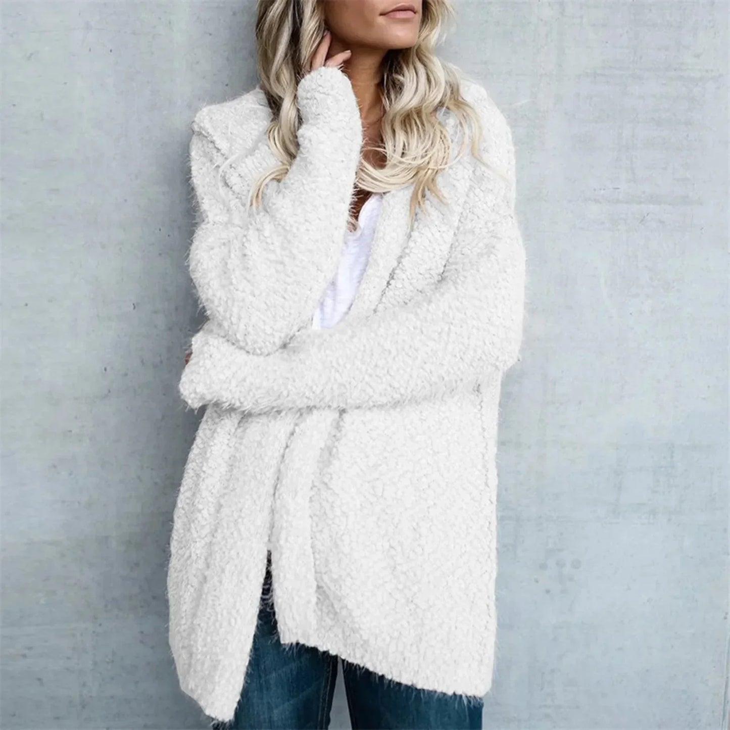 Oversized teddy jas voor dames - Aubrie