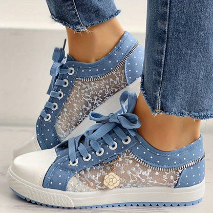 EMMIE - Dames Platte Sneakers van Mesh